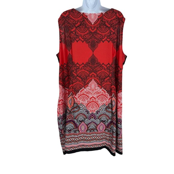 Catherines Womens Sleeveless Paisley Tunic Dress With Chain Detail Size 2X - Picture 3 of 5